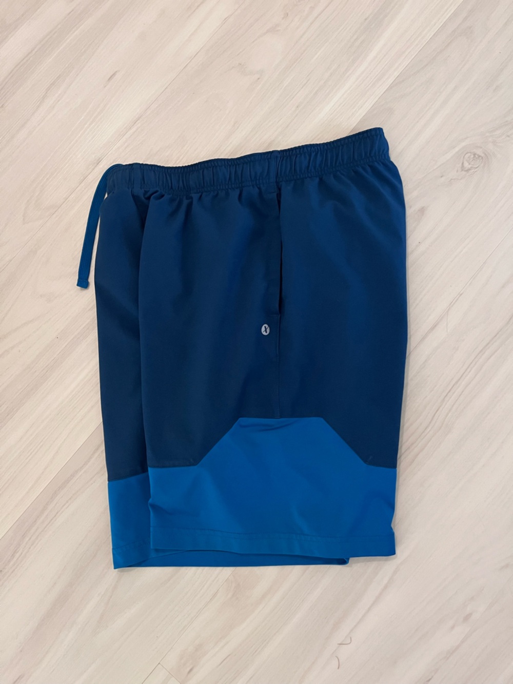 Xersion Teal and Navy Athletic Shorts with Logo